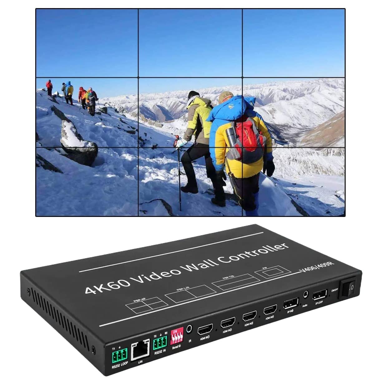 Buy MICROWARE Video Wall Controller 3X3 HDMI Video Wall Processor 4K TV