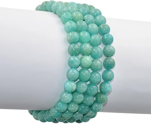 Miniatura 3 de AD Beads Pulsera elástica de cuentas redondas de piedras preciosas naturales, curación Reiki, 0.315 in