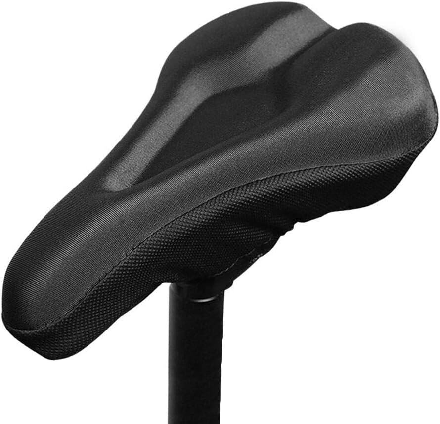Bike Seat Cover,BYPA Gel Spin Bike Seat Cushion for Women,Kids, Men,Big Size Reflective Bicycle Saddle Pad,for Indoor Cycling Class, Stationary Bikes,with Water&Dust Resistant Cover
