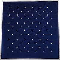 Vista 3 de BLESSUME Mantel de cartas de tarot de altar con bolsa de tarot adivinación Wicca Velvet (azul 2)