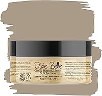 Vista 201 de Dixie Belle Paint Company - Pintura con acabado de tiza para muebles, color blanco lino (Drop Cloth), 8 fl oz, pintura mineral color blanco lino mate