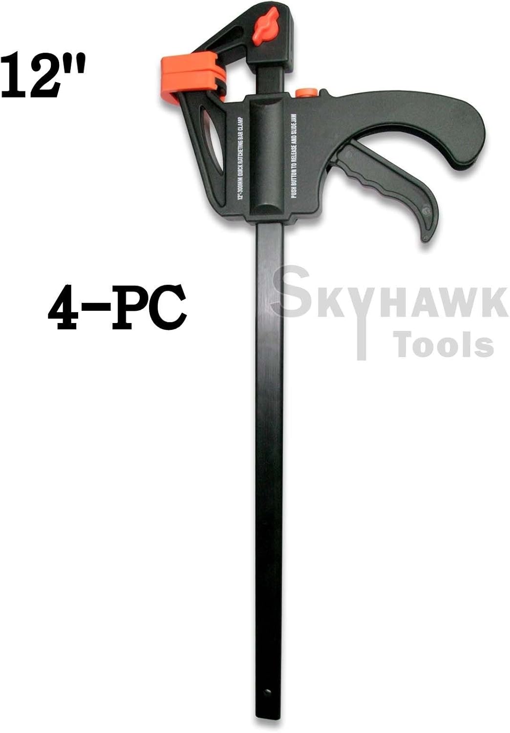 4PC 12'' QUICK RATCHET WOOD WORKING BAR CLAMP SPREADERS