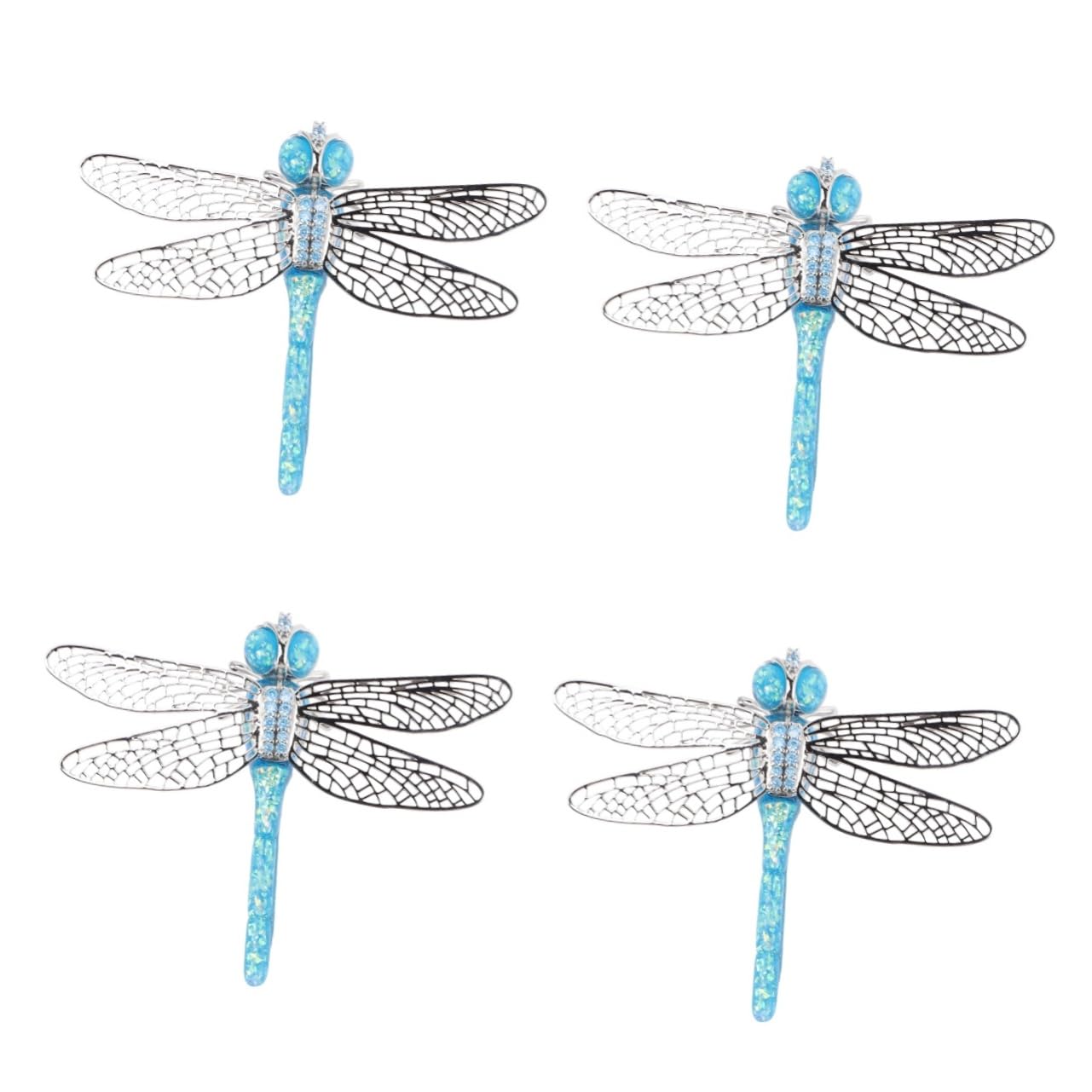 LIFKOME Libelle Brosche für den jahrestag weinachts Geschenkidee Blaue Brosche Kleid Reversnadel Silberne Tiere Tierabzeichen nachgemachter Opal