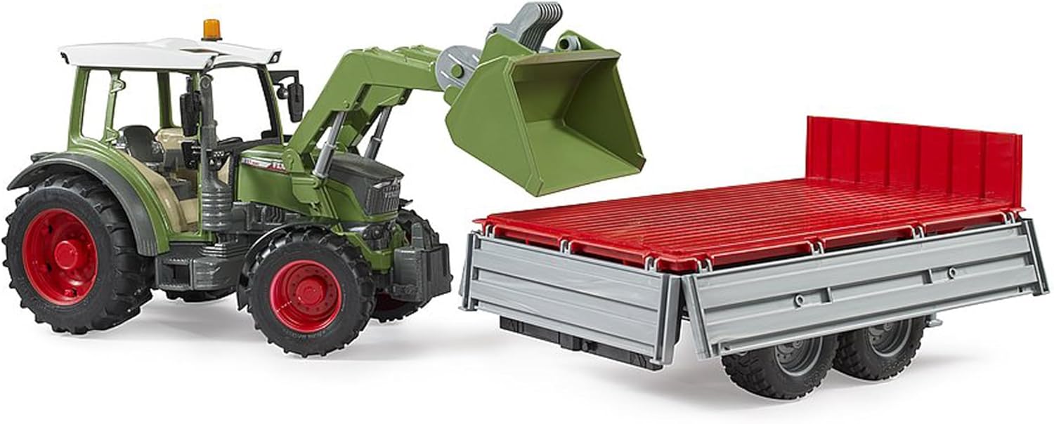 Bruder 02182 Fendt Vario 211 with frontloader and Tipping Trailer