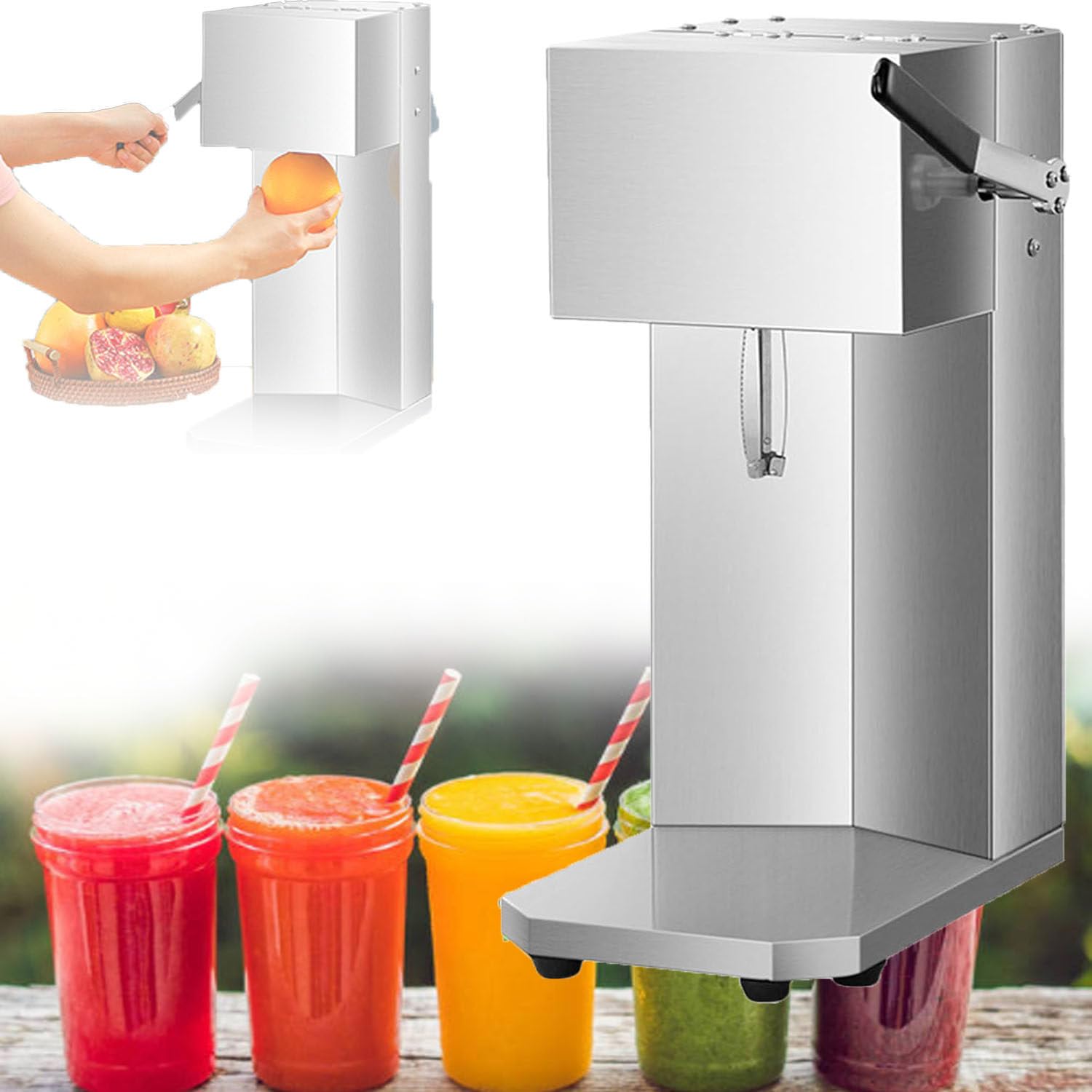 Spremiagrumi Elettrico per Succhi di Frutta Fresca, Spremiagrumi per Arance, Angurie, con Levatorsoli e Doppie Lame, Ananas e Succhi di Frutta Commerciali