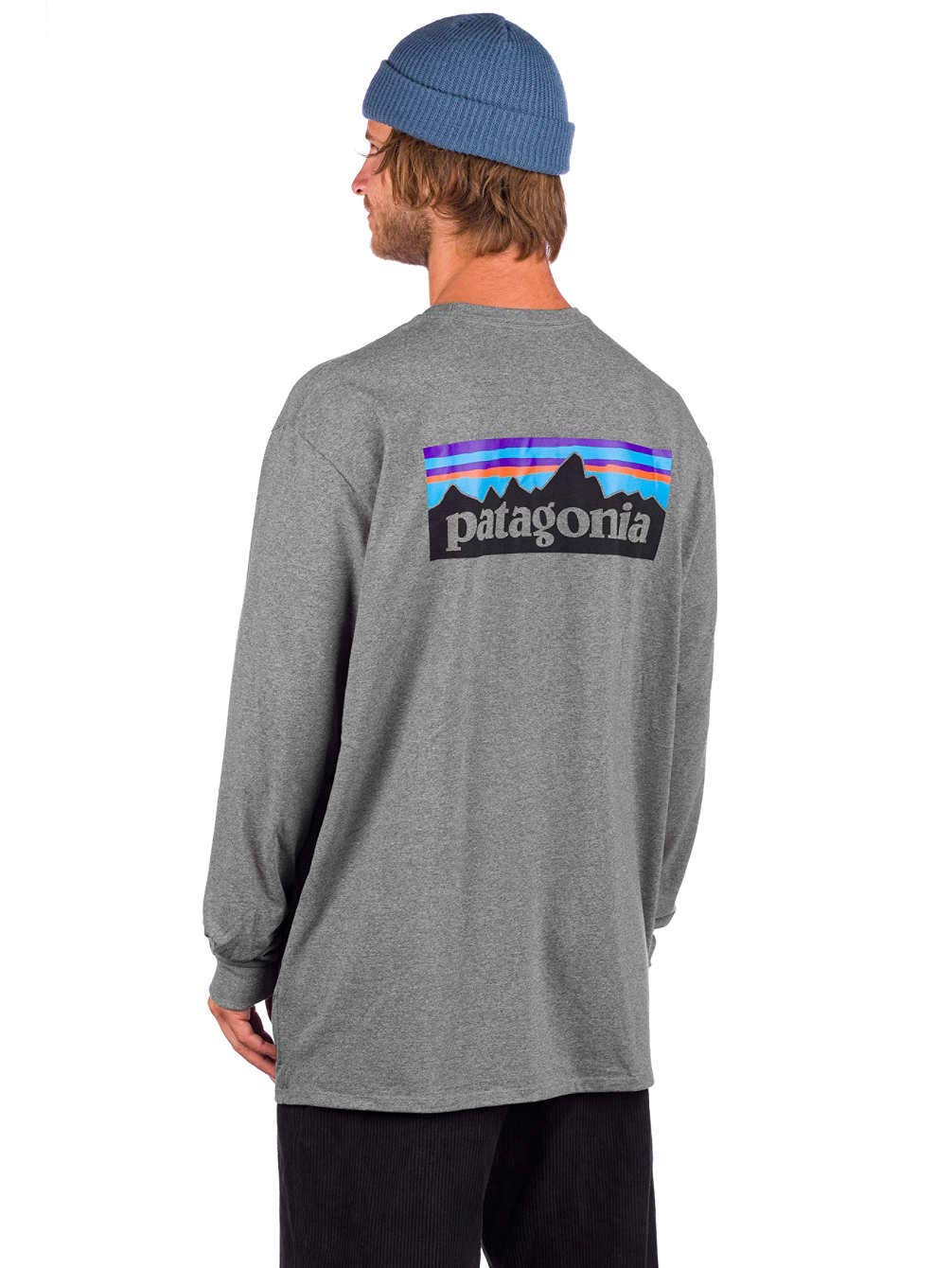 Patagonia 38518-GLH M's L/S P-6 Logo Responsibili-Tee T-Shirt Men's Black L