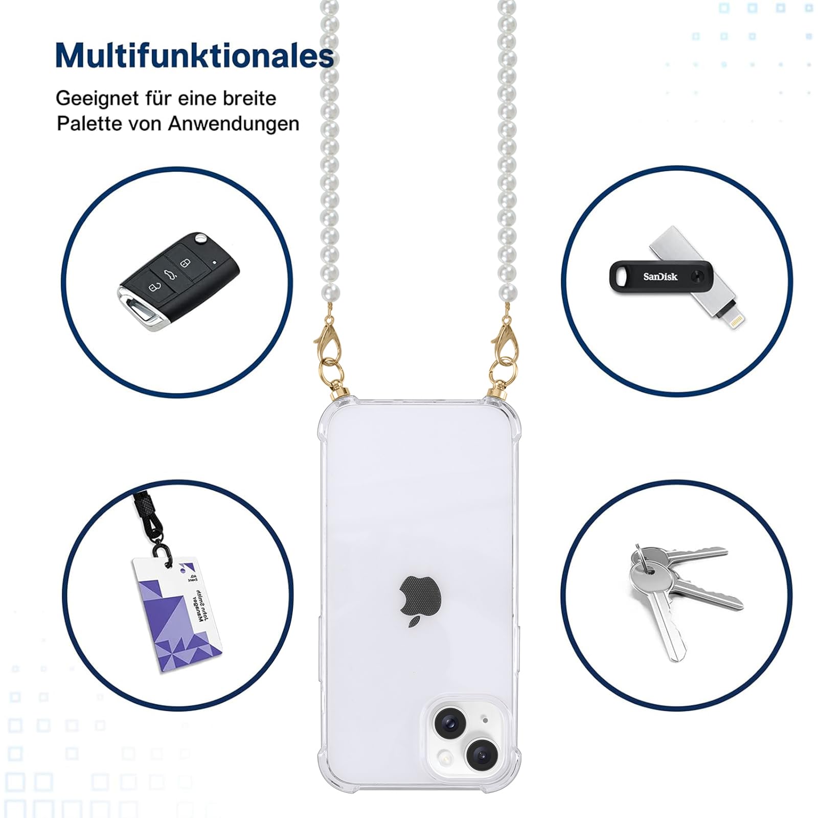 Pnakqil 2 Pezzi Cover per iPhone 15 6.1, Ultra Sottile Trasparente TPU