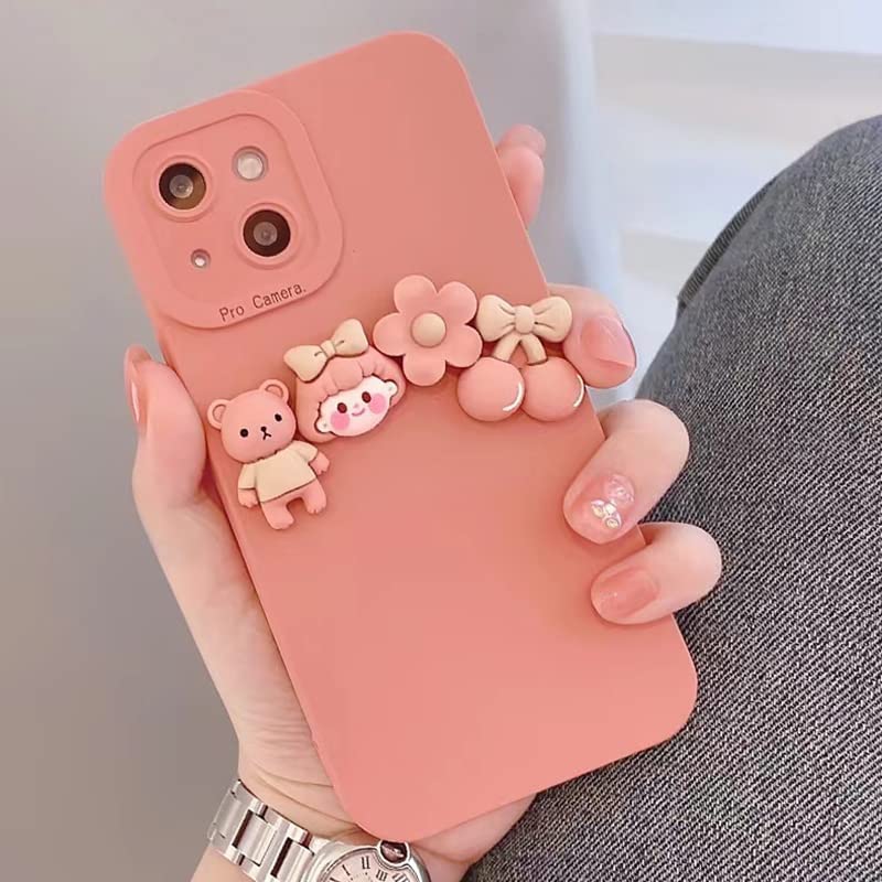 CASEBREED Cute Soft Flexible Back Cover Case for iPhone 14 Plus (Silicone | Pink)