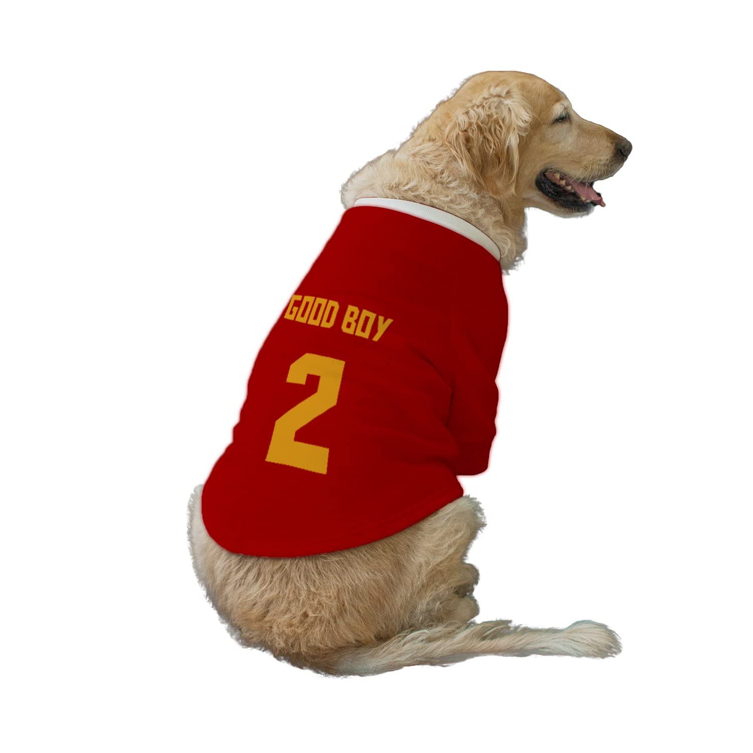 Ruse Pet Good Boy No.2 Printed Round Neck Full Sleeves Technical Dog Jacket for Dog Clothes Winter Apparel Gift for Dogs.Berry Red/XX-Large (Full Grown Saint Bernard, Great Dane etc.) (B09MNK1MGK) Amazon Price History, Amazon Price Tracker