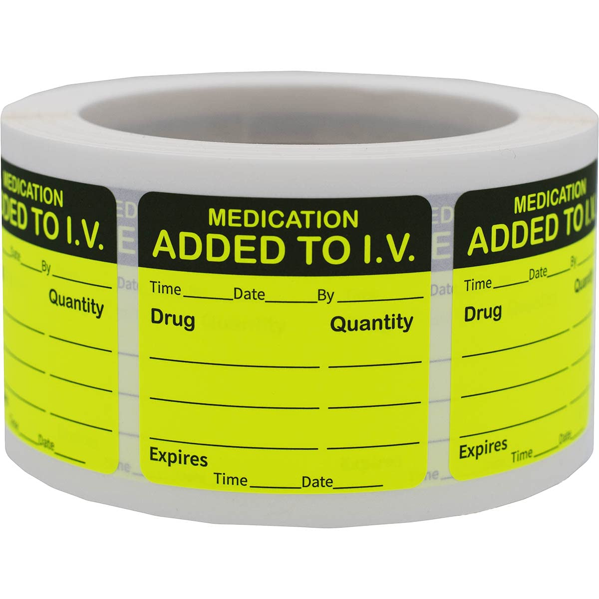 Medication Added to I.V. Veterinary Labels 2 x 2 Inch 500 Total Stickers