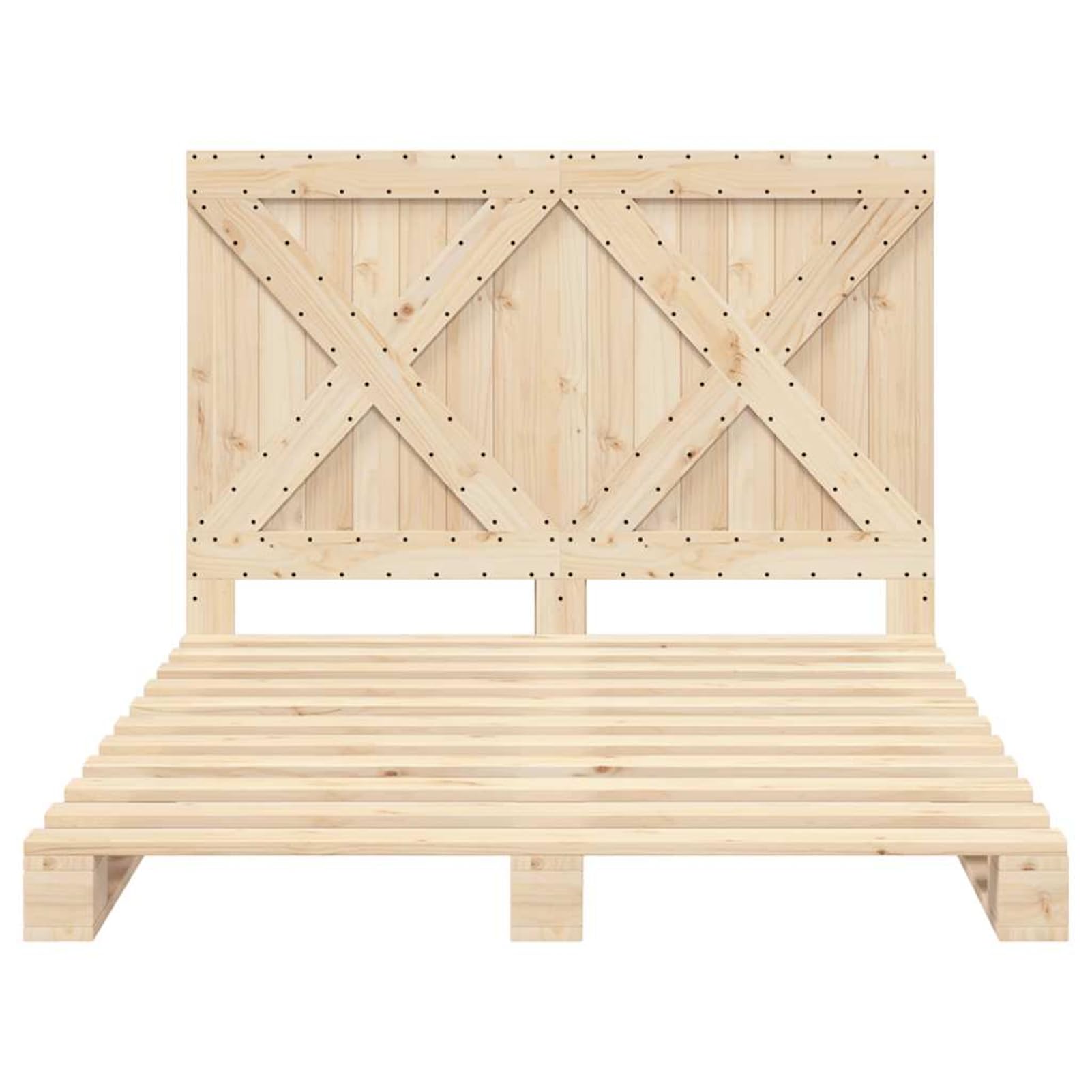 WGYHOME Cama de Madera Maciza 140 x 200 cm con listones resistentes – Madera de pino macizo de 20 mm, Muebles de Dormitorio para Parejas