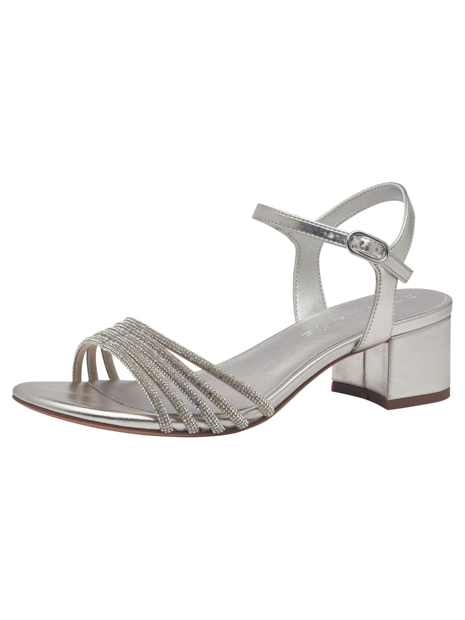 Tamaris Women’s sandal flat metallic 7.5 UK