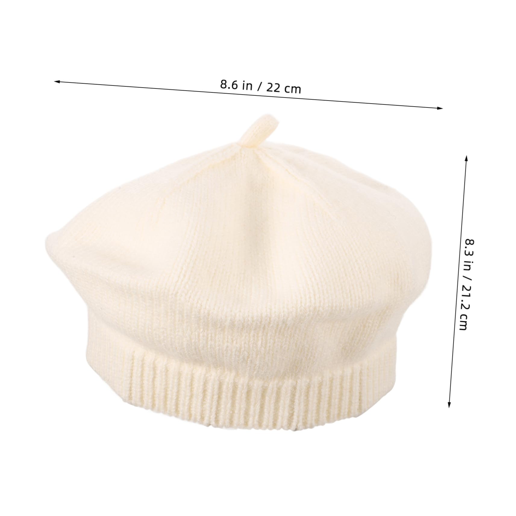 PACKOVE Fashionable Beret Hat Vintage Knitted Accessory for Spring Autumn for Boy Girl Months Head Circumference Versatile Stylish Occasion Beige