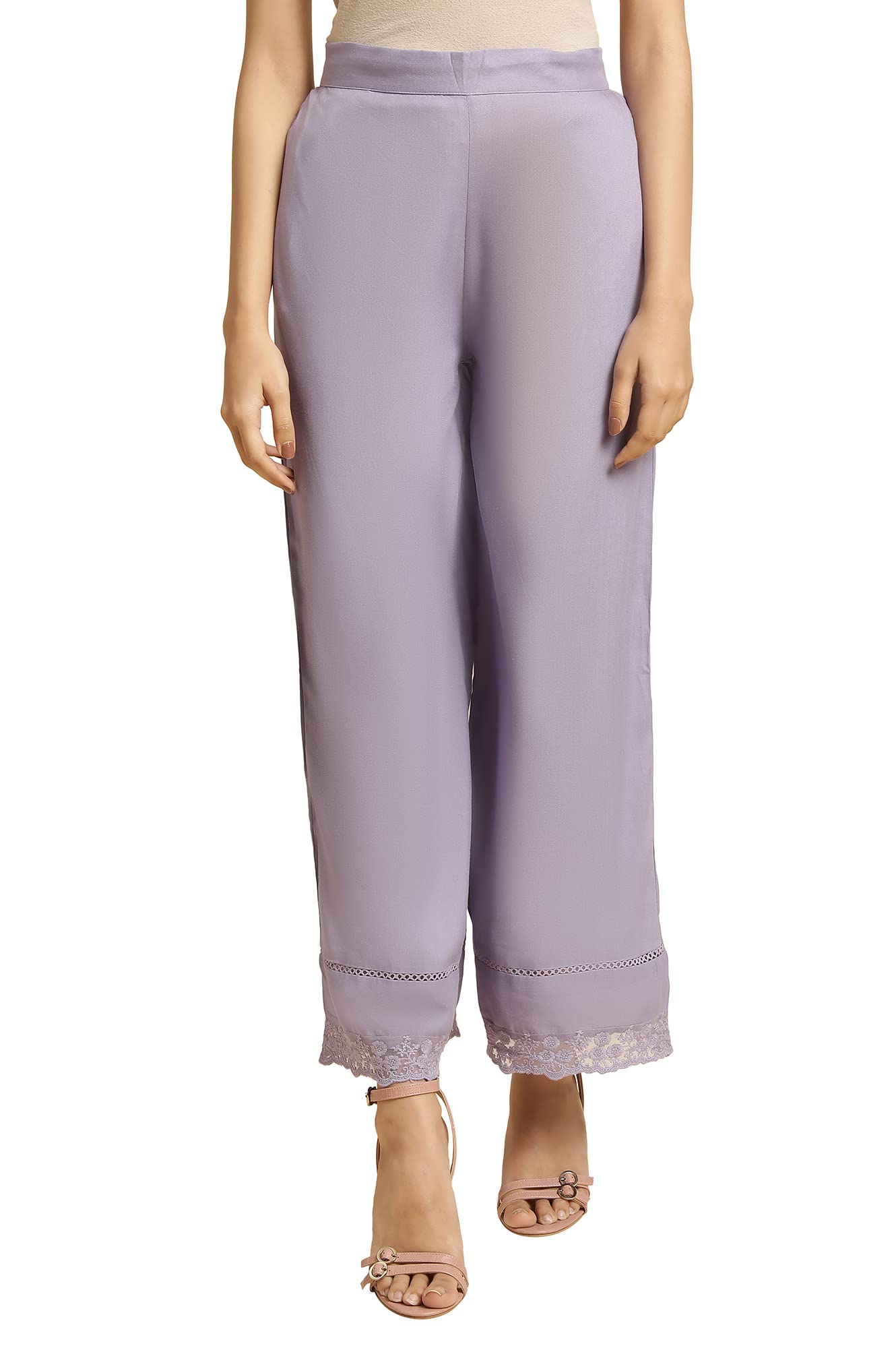 w for woman Strechable Regular Parallel Pants for Women | Trousers for Women-picture-50
