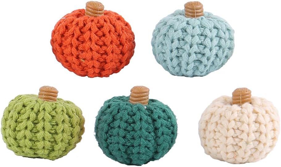 Set of 5 Faux Decorative Pumpkins Crochet Pumpkins Knit Pumpkins Foam Pumpkins for Rustic Farmhouse Thanksgiving Harvest Wedding Baby Shower Table Centerpiece Decor Halloween Mini Pumpkin Set of 5 Faux Decorative Pumpkins Crochet Pumpkins Knit Pumpkins Foam Pumpkins for Rustic Farmhouse Thanksgiving Harvest Wedding Baby Shower Table Centerpiece Decor Halloween Mini Pumpkin