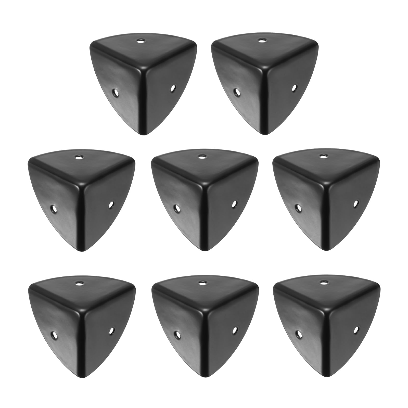 Muiltvoe 8PCS Metal Corner Protector 1.1 x 1.1 x 1.1 Inch Box Edge Guard Protector Zinc Alloy Cabinets Speaker Corners Protector for Furniture Decorative (Silver)