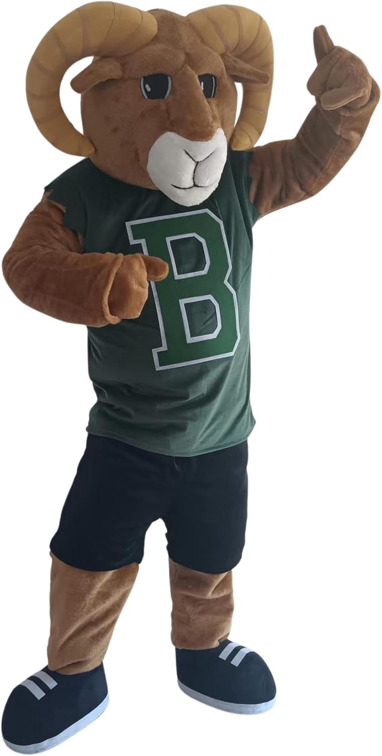 New Berker Ram Mascot Costume Adult Size for Men & Women with Built-in Fan Inside the Head