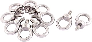 Aexit Machinery Shoulder Fall Protection Lifting Eye Bolts M6 Male Restraint Ropes & Lanyards Thread 10pcs