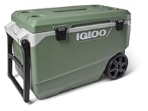 Igloo ECOCOOL 90 QT Maxcold Lattitude Cooler&comma; Insulated Cooler Chest with Wheels&comma; Leak-Proof Outdoor Cooler&comma; 5-Day Ice Retention&comma; 134 Can Capacity