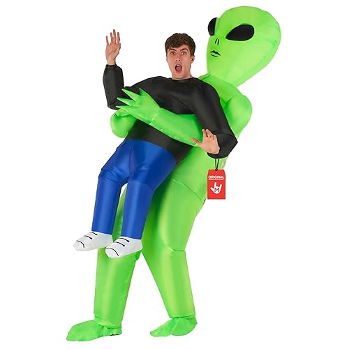 Morph Alien Costume Adult, Inflatable Blow Up Alien Costumes, Halloween Costumes for Adults, Halloween Costume for Men