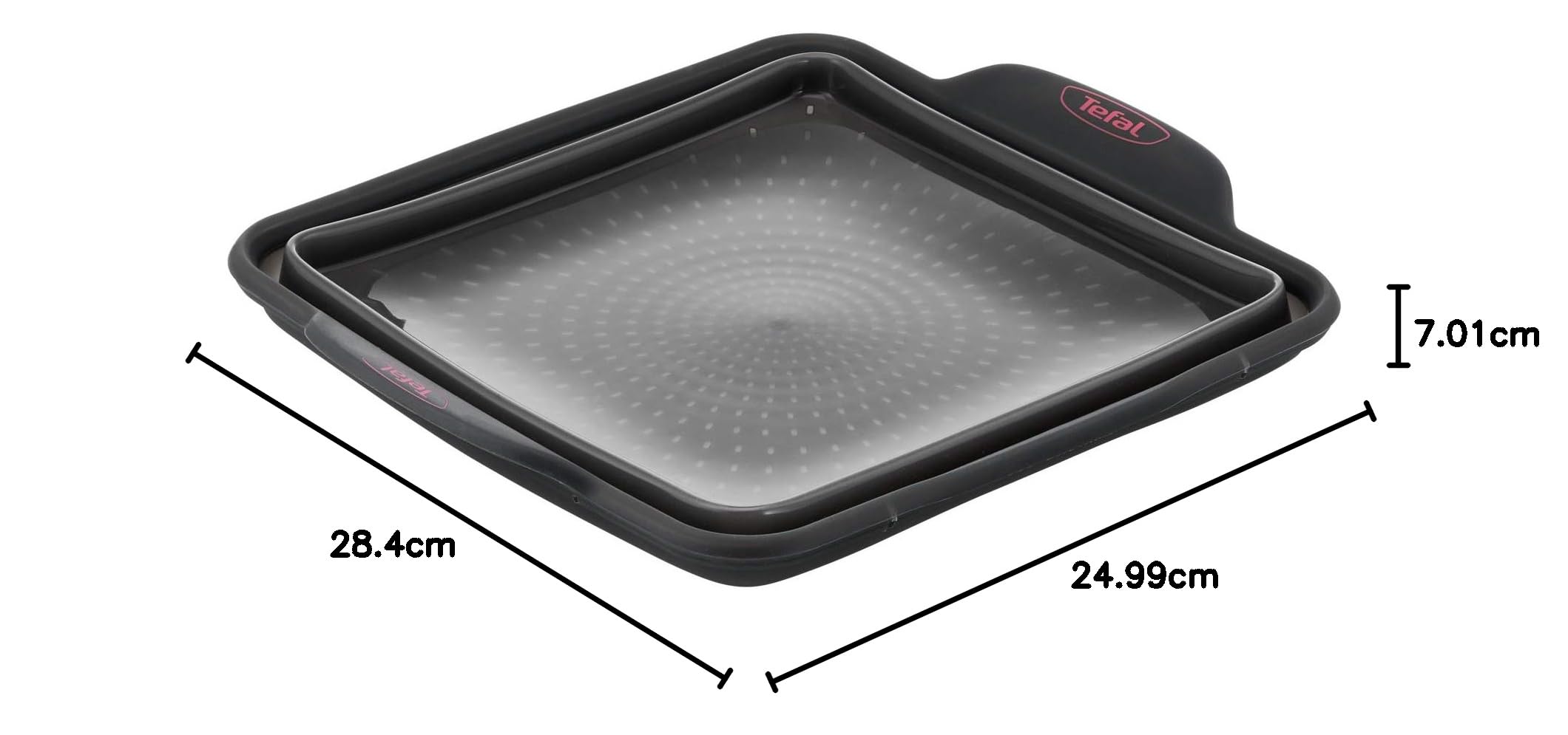 Tefal Crispybake Blacha Do Pieczenia, Czarny, 23 x 23 cm