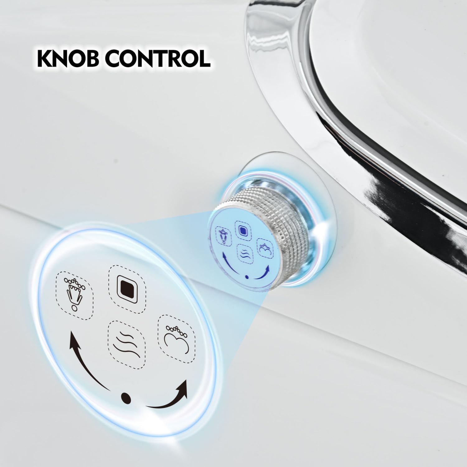 Luxury Smart Toilet with Dryer and Warm Water, Heated Seat, Remote Control, Lighted, Soft Close Cover