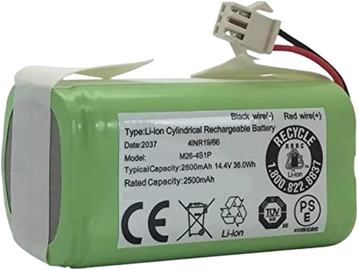 14.8V 3500mAh Li-ion Battery，Compatible For Conga，Excellence 950 990 1090 1790 1990，Compatible For Deebot，N79S N79 DN622 Robot Vacuum Cleaner Battery(2600mAh)