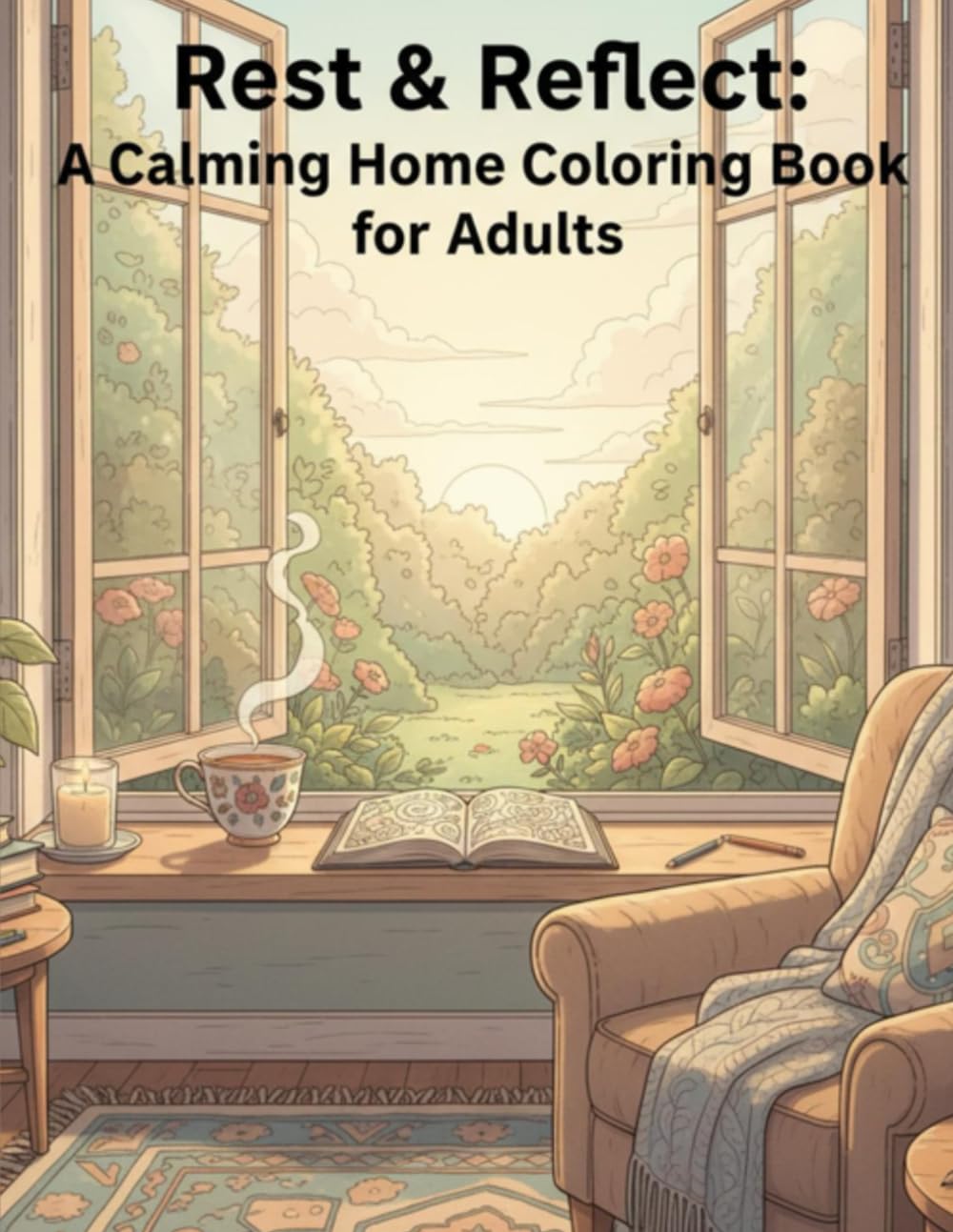 Rest & Reflect: A Calming Home Coloring Book for Adults: Soft Scenes of Cozy Rooms, Slow Living, and Quiet Moments