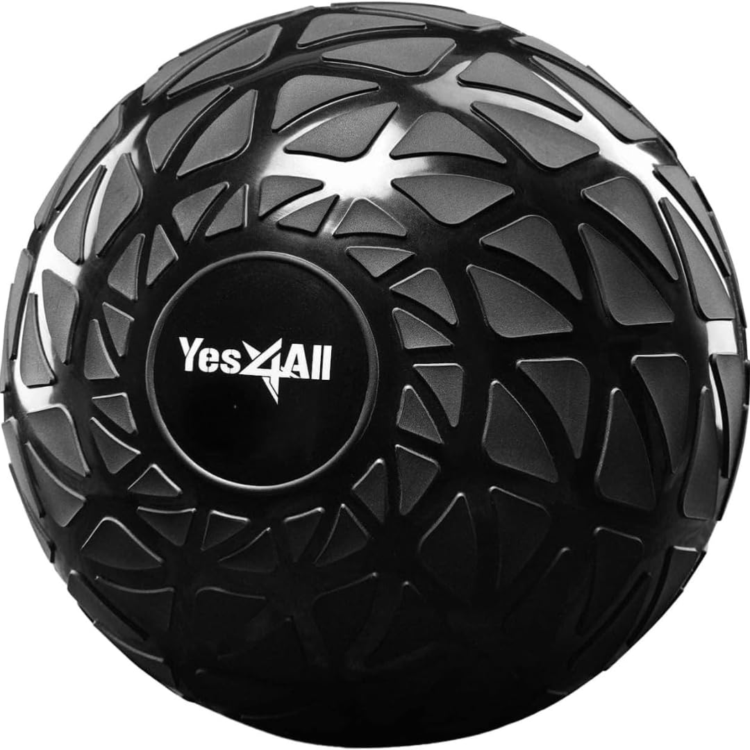 Yes4All Slam Ball PVC Non-Bounce Training Ball, Weighted Exercise with Anti-Slip Texture for Home Gym Workouts, 3kg to 10kg