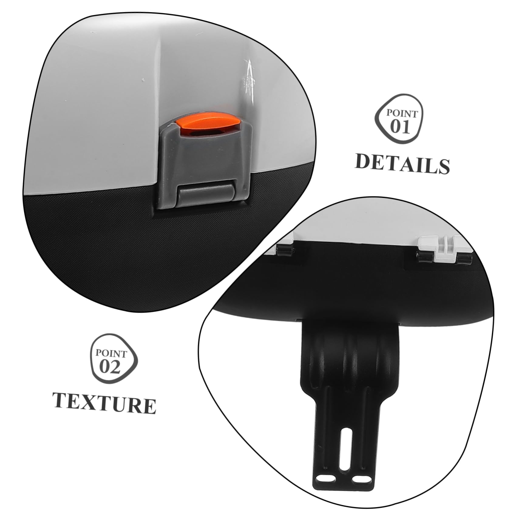 MAGICLULU Coffre Arrière De Étanche Top Case pour Scooter Électrique Coffre De Rangement pour Et Blanc
