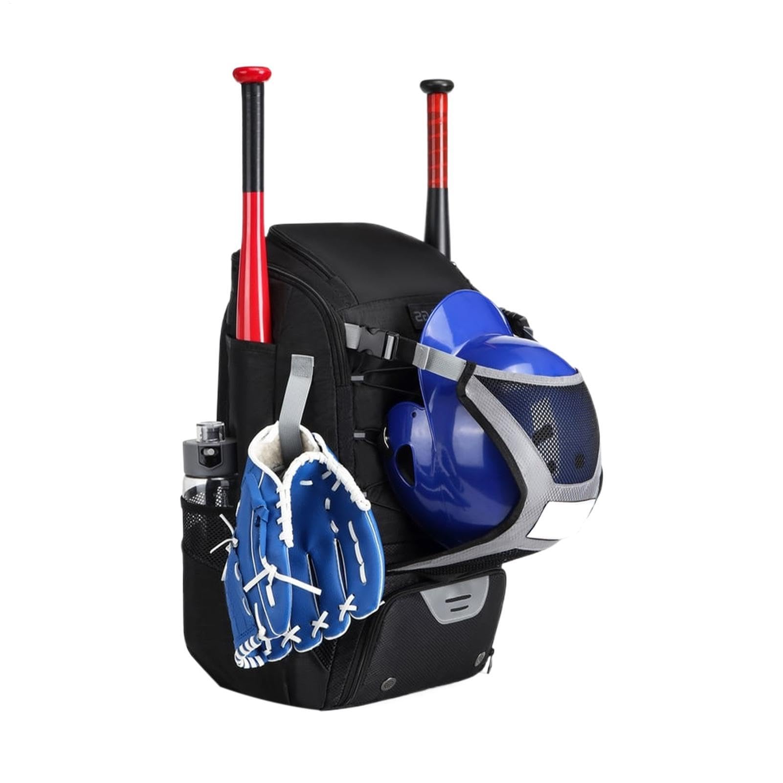 Generico Bolsa de béisbol – Mochila Bate Béisbol | Bolsa Equipamiento Softbol | Mochila deportiva ligera con gancho de cerca, compartimento para zapatos, amplio espacio casco guantes entrenamiento