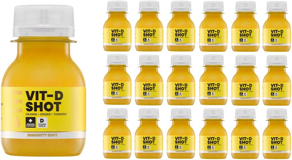 Press Healthfoods Vitamin D Shots 18Pack Immune Boosting Natural Energy Drink with 100