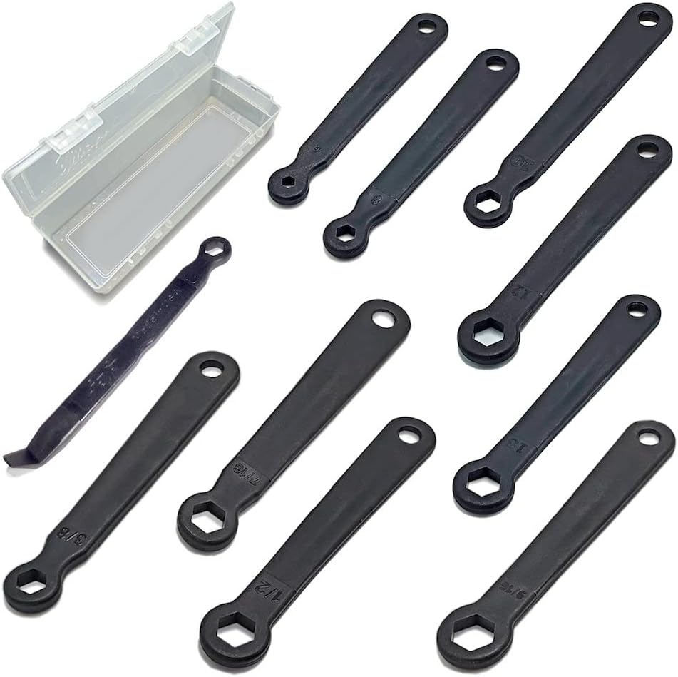 Bojo Tools - 10-Piece Plastic Metric and SAE Wrench Kit - Low Torque Duty