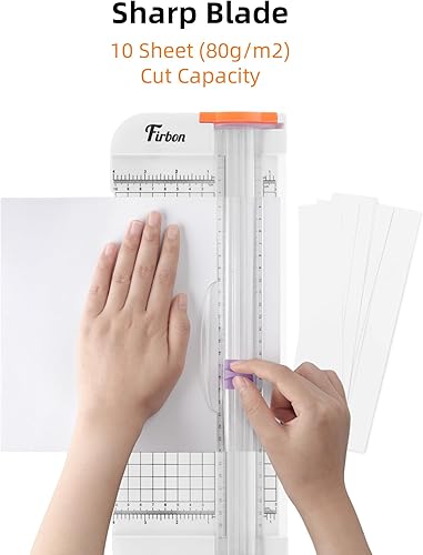 Vista 18 de Firbon Cuchilla de repuesto blanca de 5 piezas con diseño de seguridad automática para cortadoras de papel Blanco