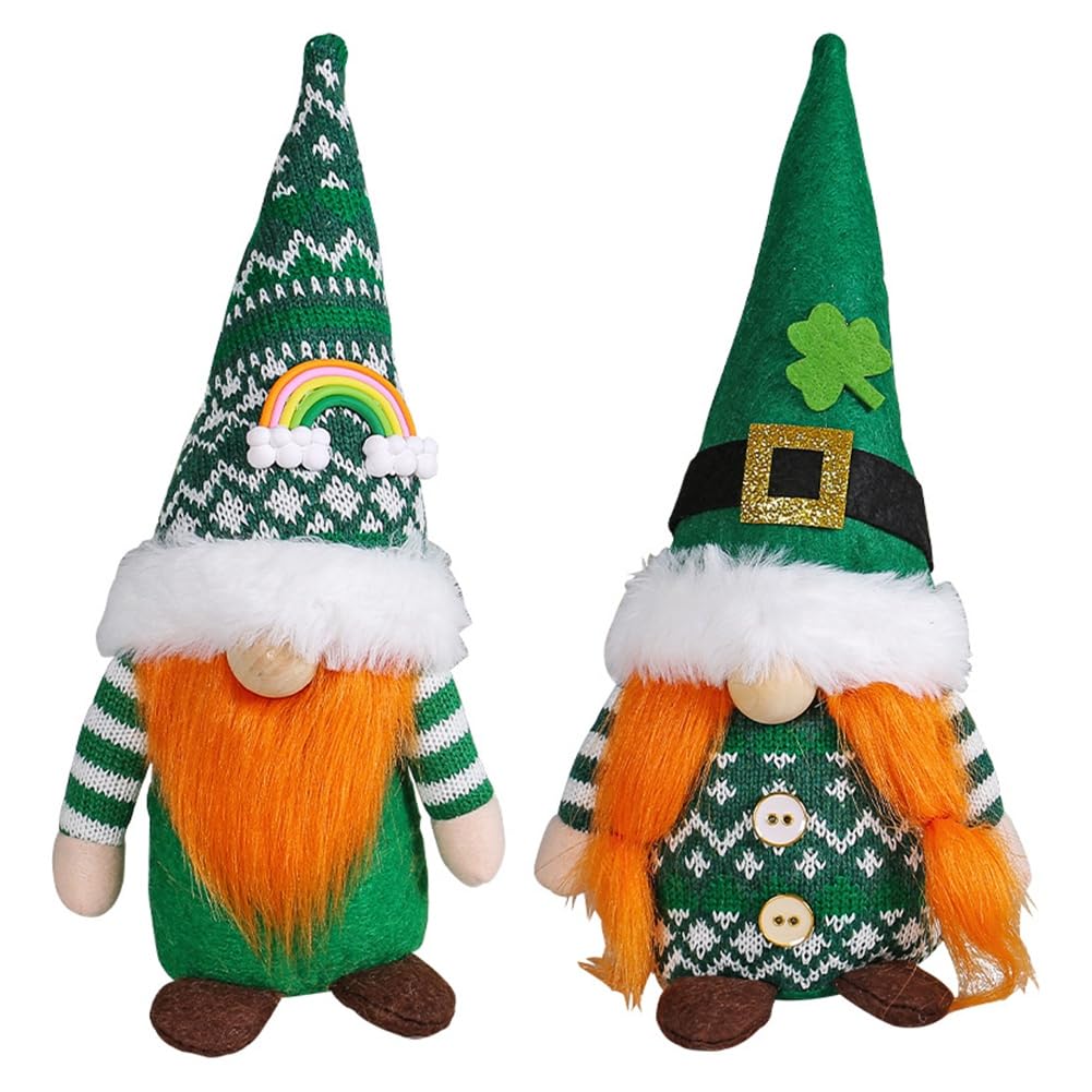 CTRLZS Patricks Day Gnomes Set of 2 'S Day Gifts, Faceless Elderly Irish Festisval Hanging Ornament for Home Decor, Fine Workmanship