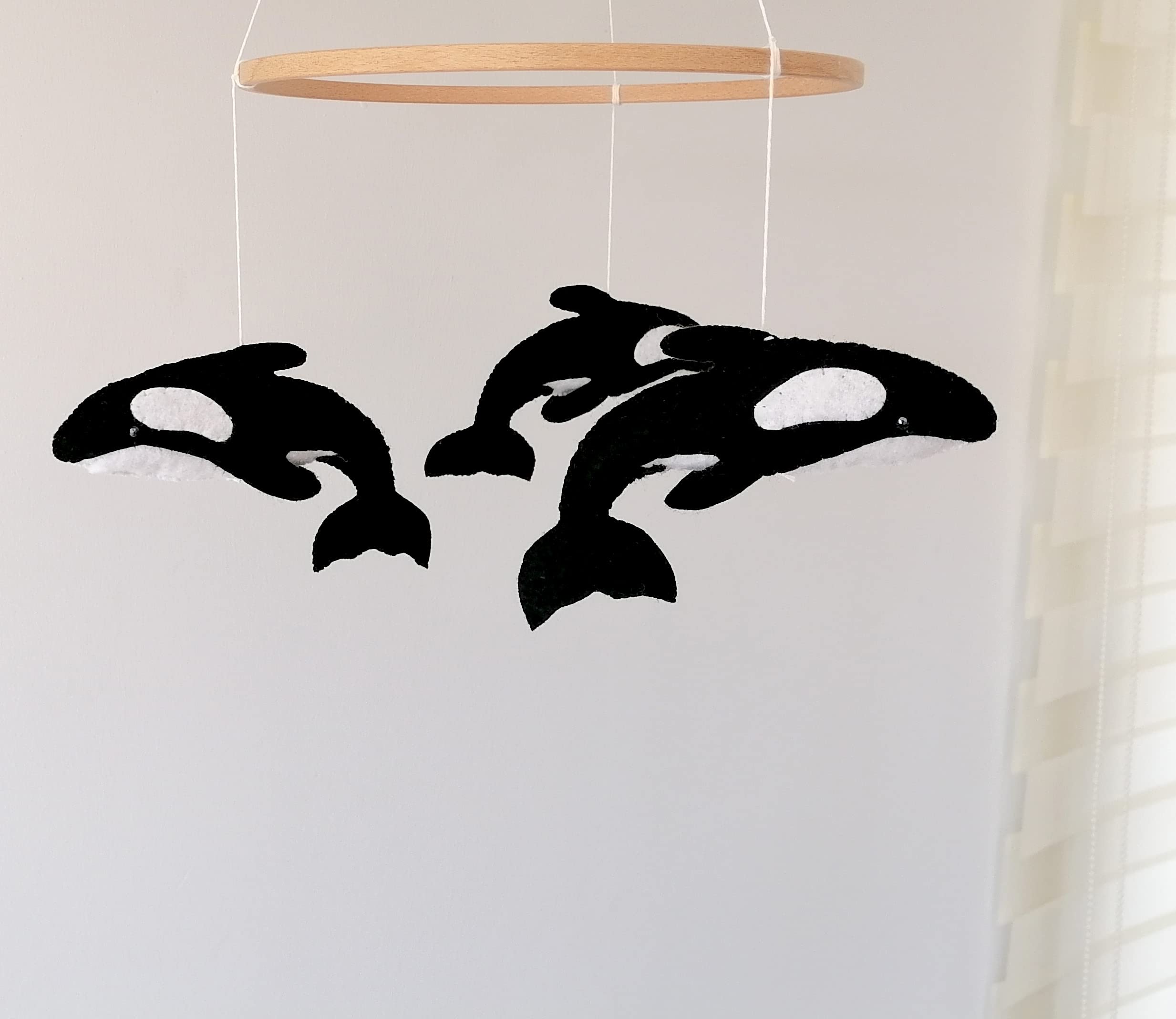 orca baby mobile, orca baby blanket,Killer Whale Crib Mobile,Under The Sea Baby Mobile,Neutral Nursery Decor,Baby shower gift,girl Boy baby Mobile Felt,Nautical Sea Animals Cot Mobile