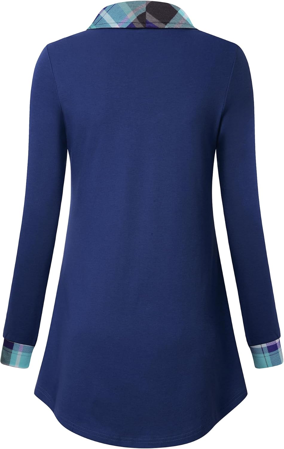 VALOLIA Women's Casual Swing Sweatshirt Long Sleeve Zipper Lapel Fashion Pullover Tunic - Image 3