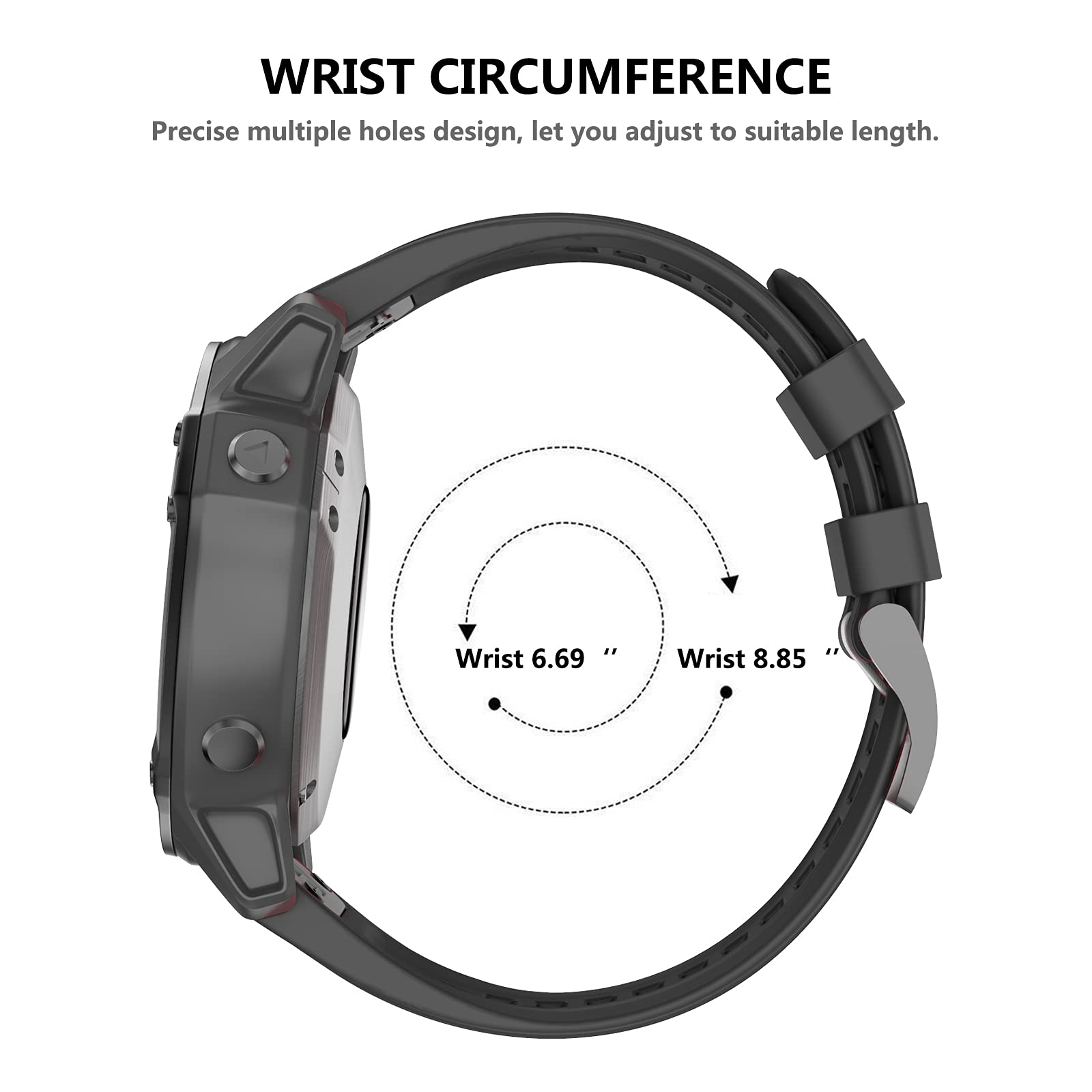 OVERSTEP Compatibile Con Garmin Fenix 5, Cinturino Di Ricambio in Morbido Silicone Da 22 mm Per Fenix 5 Plus/Fenix 6/Fenix 6 Pro/Forerunner 935/945/Quatix 5/Approach S60
