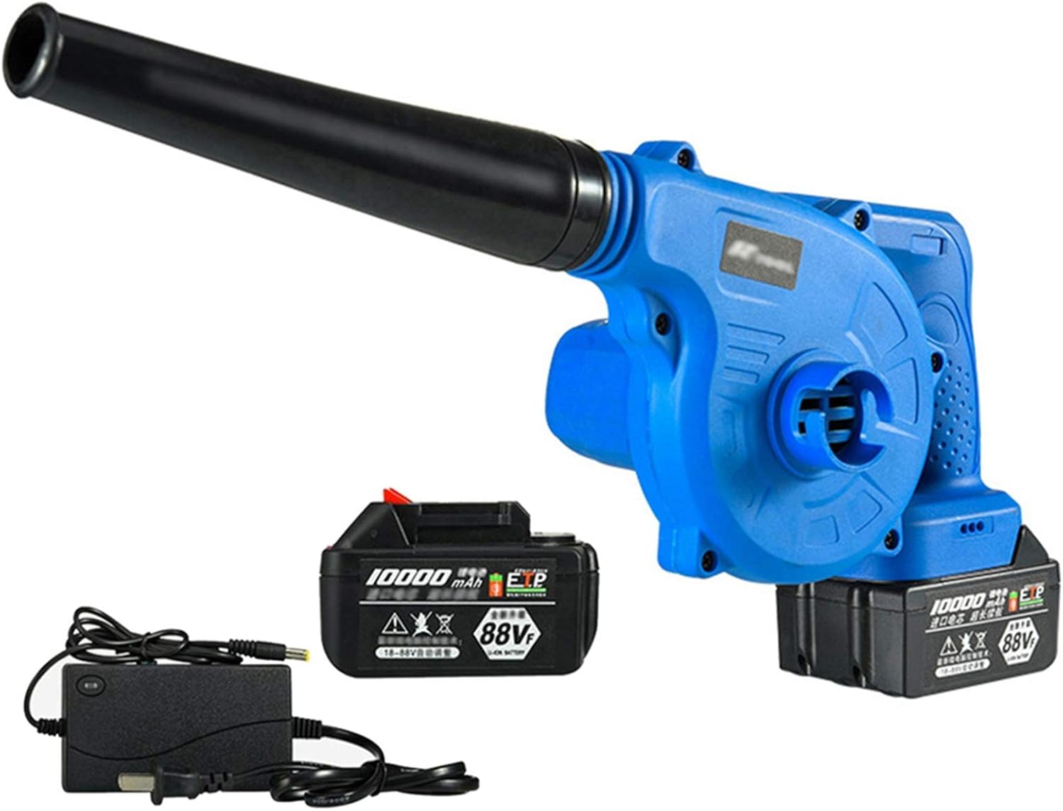 Convenient Cordless Leaf Blower - 2-in-1 Garden Blower and Vacuum Cleaner with 1L Collection Bag (Size : 1Battery) ()