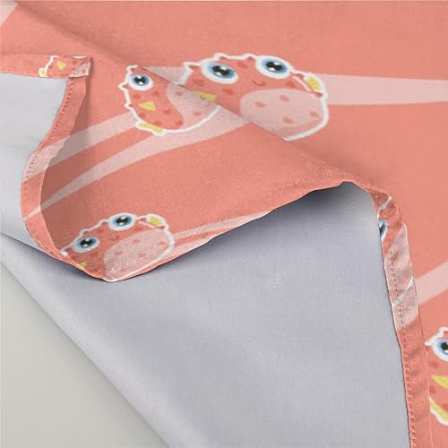 Miniatura 4 de Cloth Napkins Set of 6 Cute Fish 20x20 Inch Cloth Napkins Pink Cartoon Fish Washable Reusable Kitchen Dinner Napkins Table Decor for Wedding,