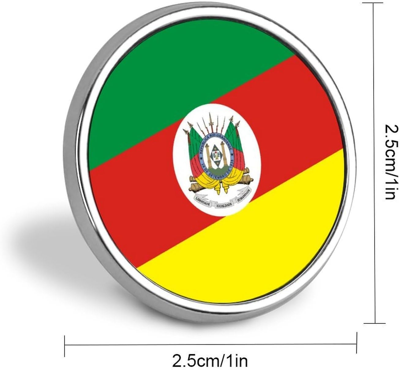Flag of Rio Grande Do Sul State in Brazil Funny Brooches Pins Personalizd Shirt Lapel Pin Badges Gifts Accessories for Clothes Hat image 2