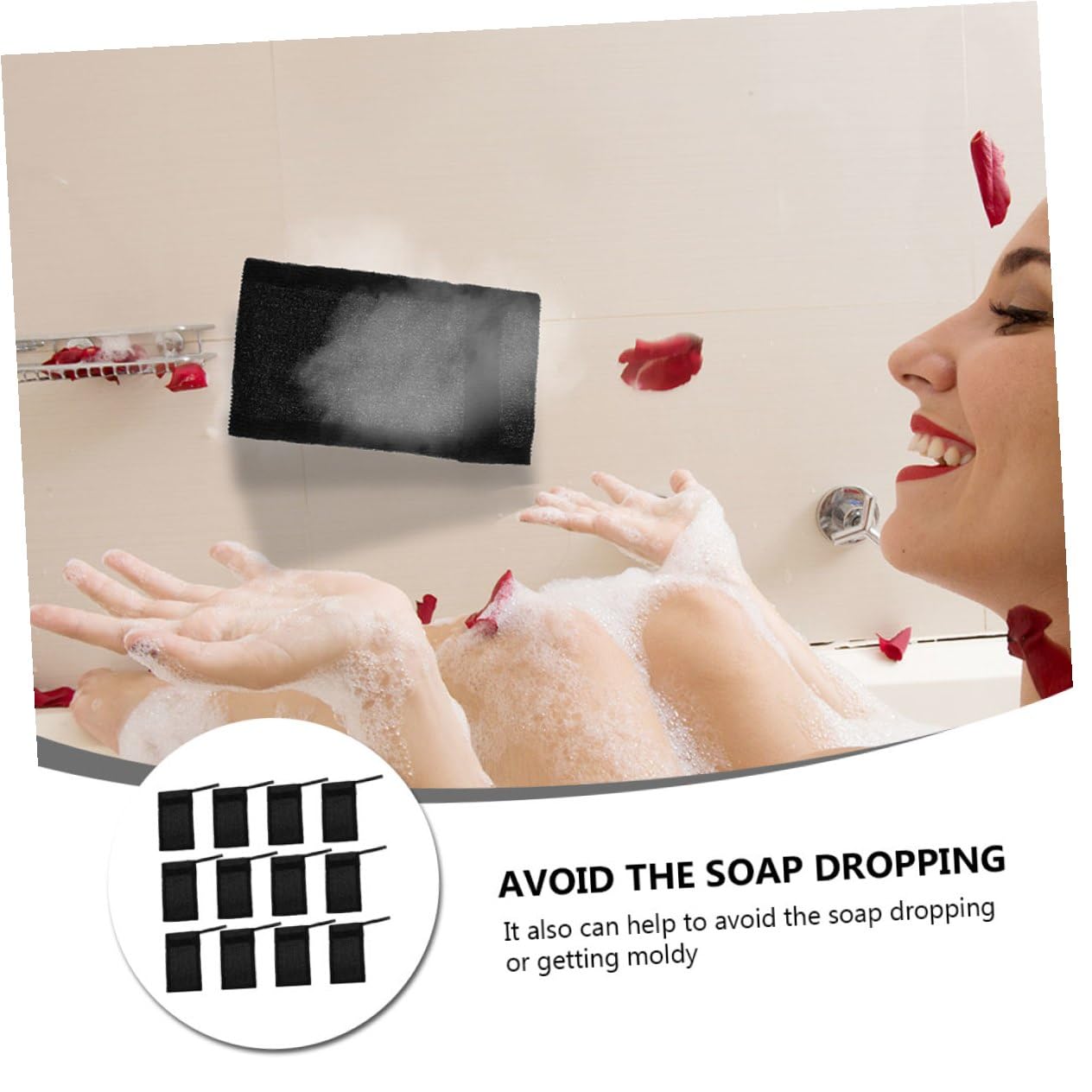 10pcs Shower Exfoliator Bag Net Soap Foaming Net for Soap Maker Storage