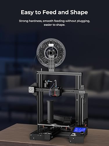 Miniatura 4 de Creality Filamento de fibra de carbono de 0.069 in, filamento de impresora 3D, carrete de 2.2 libras, dureza mejorada sin deformación, precisión