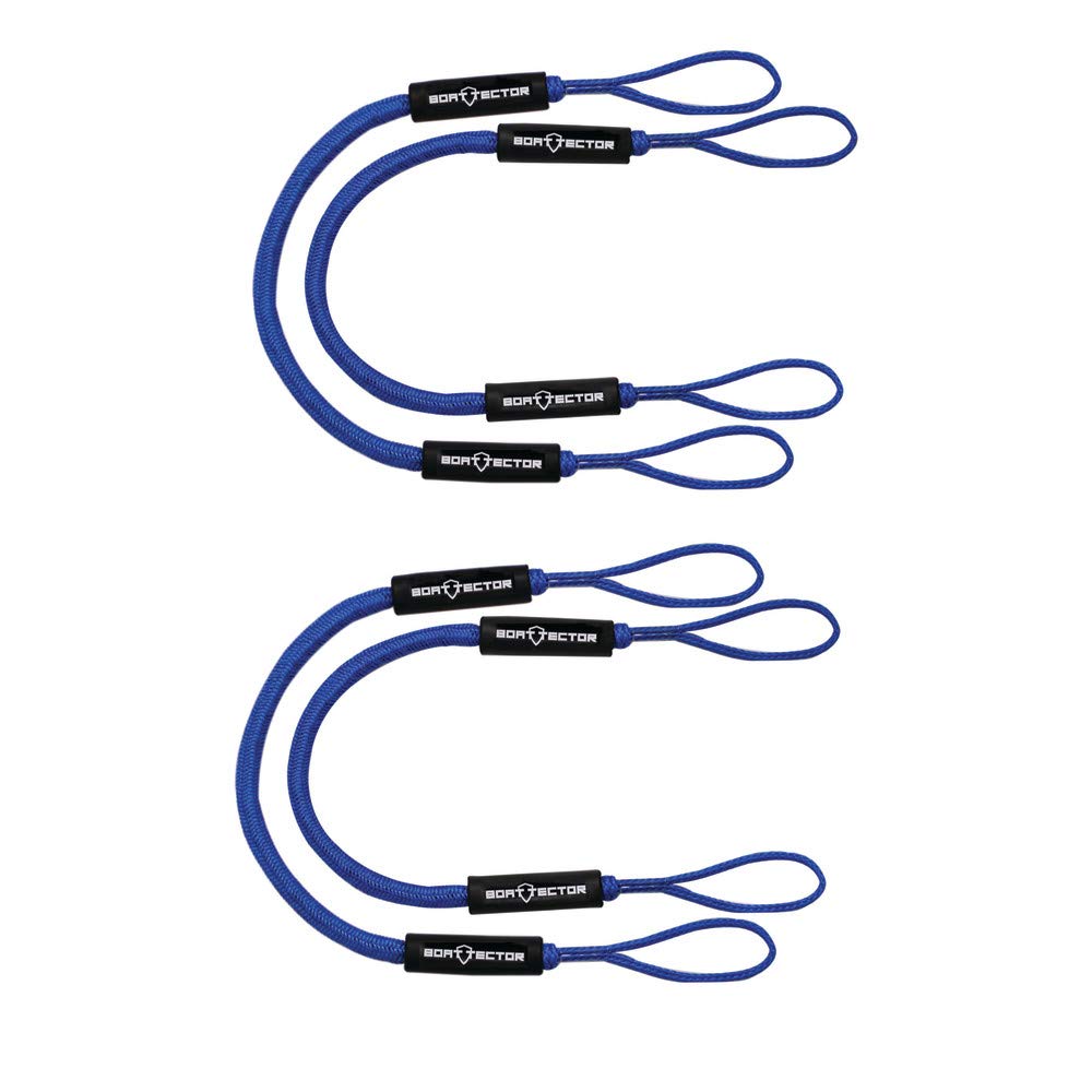 Extreme Max 3006.3225 BoatTector Bungee Dock Line Value 4-Pack - 4', Blue
