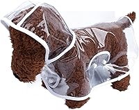 Vista 7 de Impermeable para mascotas, impermeable para perros pequeños, abrigo impermeable para cachorros, ropa impermeable transparente para perros pequeños