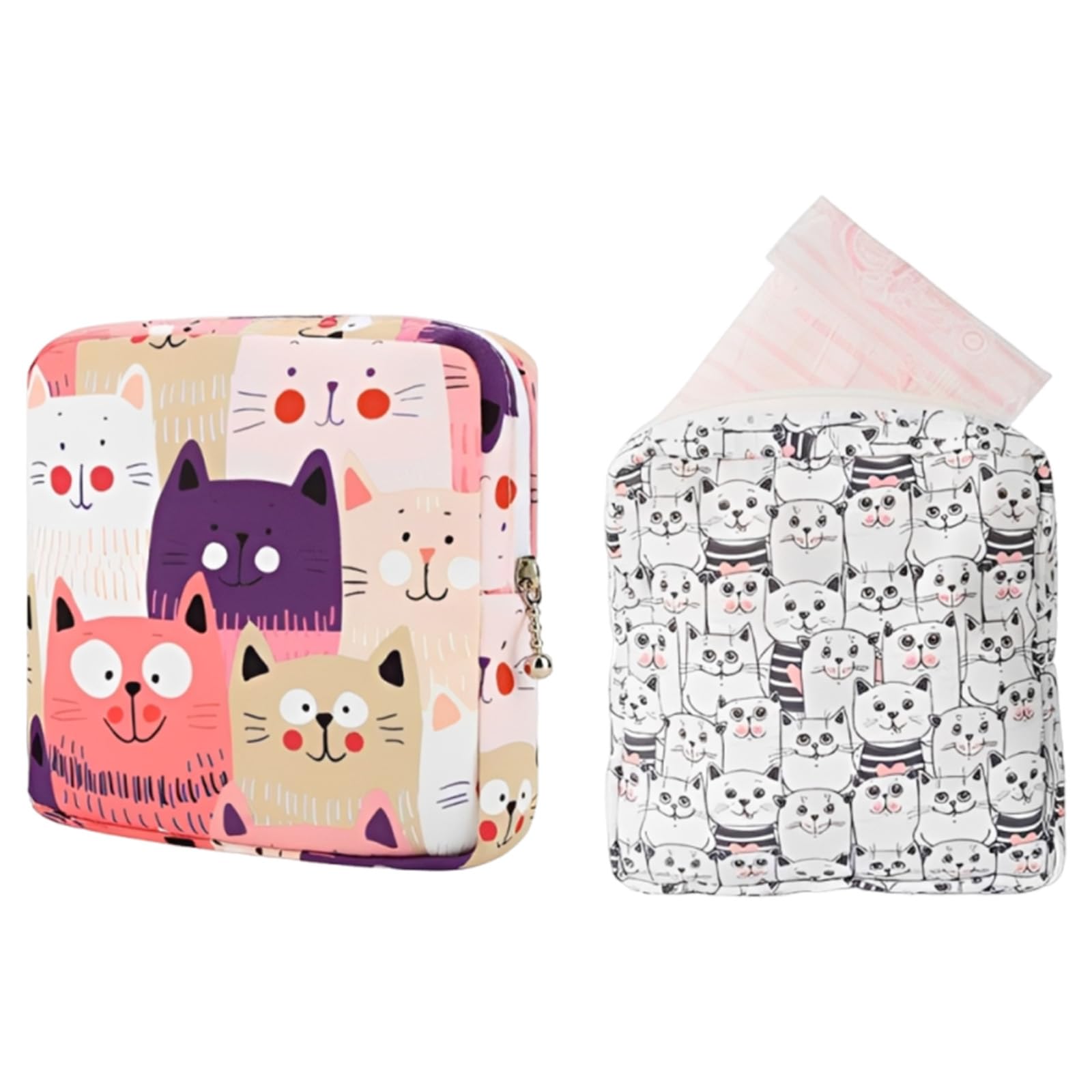 2-Piece Sanitary Pad Pouch for Women, Discreet Menstrual Pad Bag and Small Travel Organizer Pouches for Daily Carry, School and Office-image-29