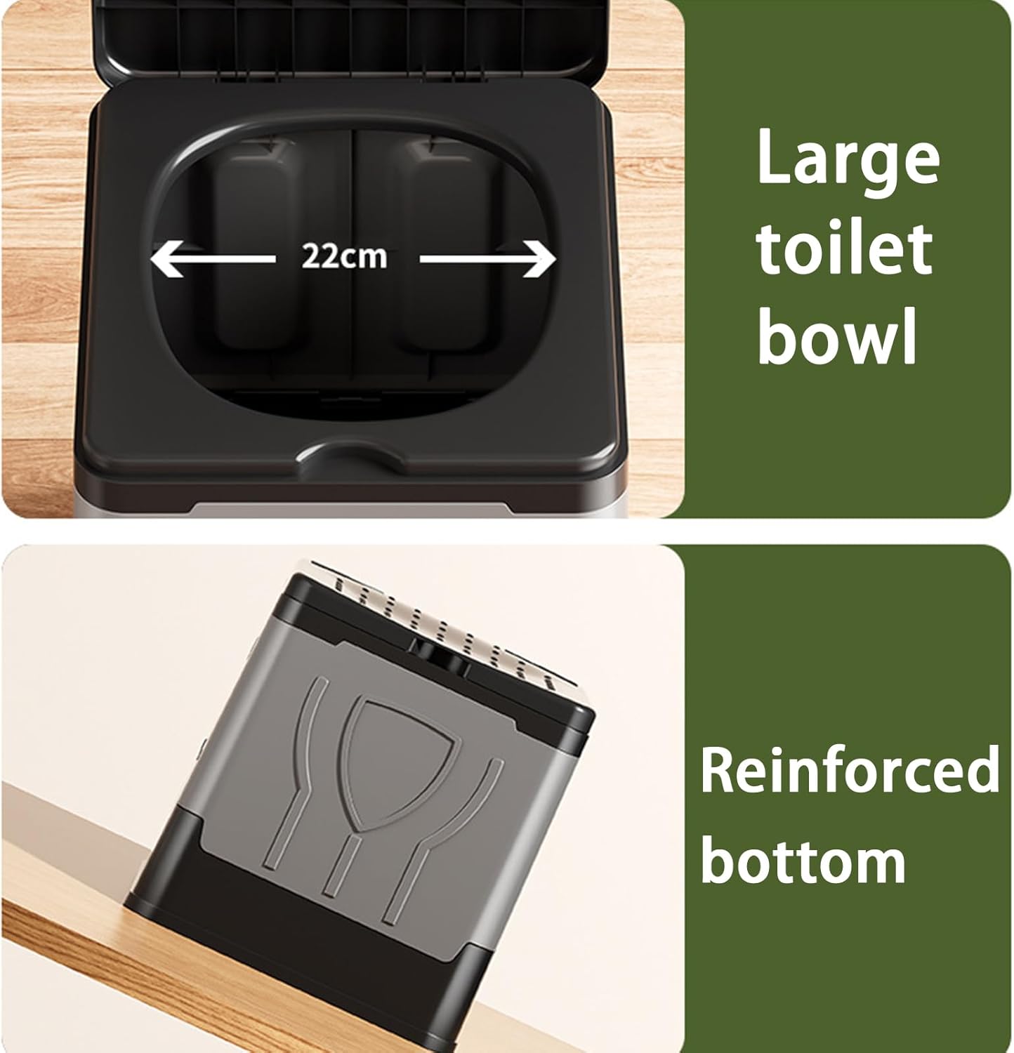 Portable Toilet for Camping,Foldable Lightweight Travel Potty - Rv Toilet Outdoor Portable Restroom - for Kids Elderly Hiking Fishing Hunting Backpacking Adventure Survival