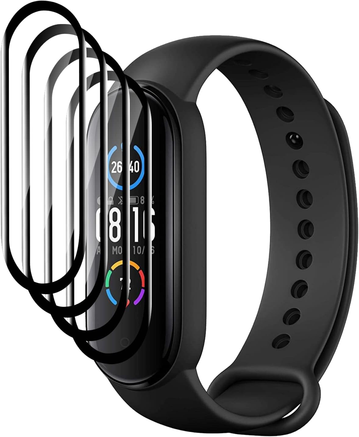 WFTE [4-Pezzi Pellicola Protettiva per Xiaomi Smart Band 10 [Copertura Massima][Compatibile con la Custodia] [Senza Bolle] HD Trasparente Morbido TPU Pellicola Protettiva per Xiaomi Band 10