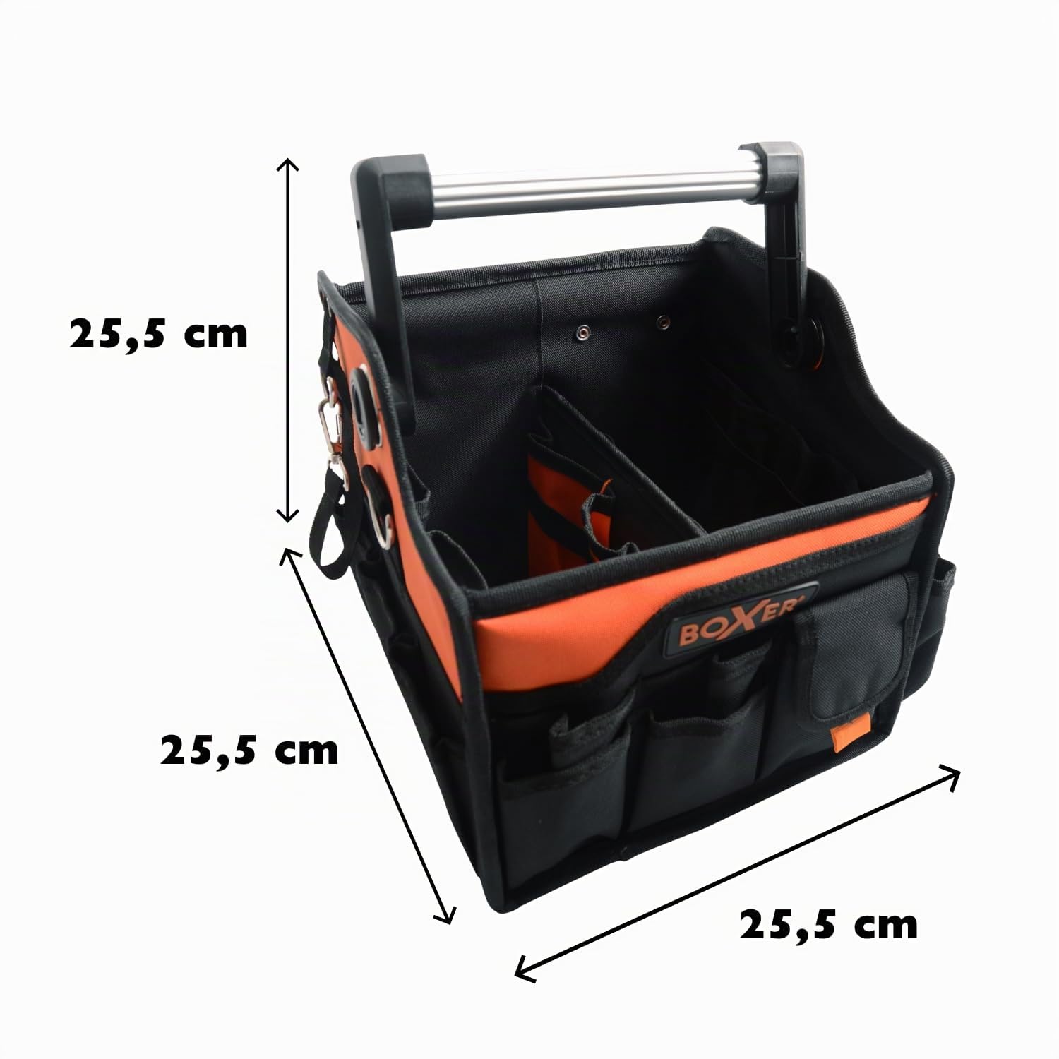 Boxer® Bolsa de herramientas de lona de 25,4 cm con correa de hombro 25,5 x 25,5 x 25,5 cm