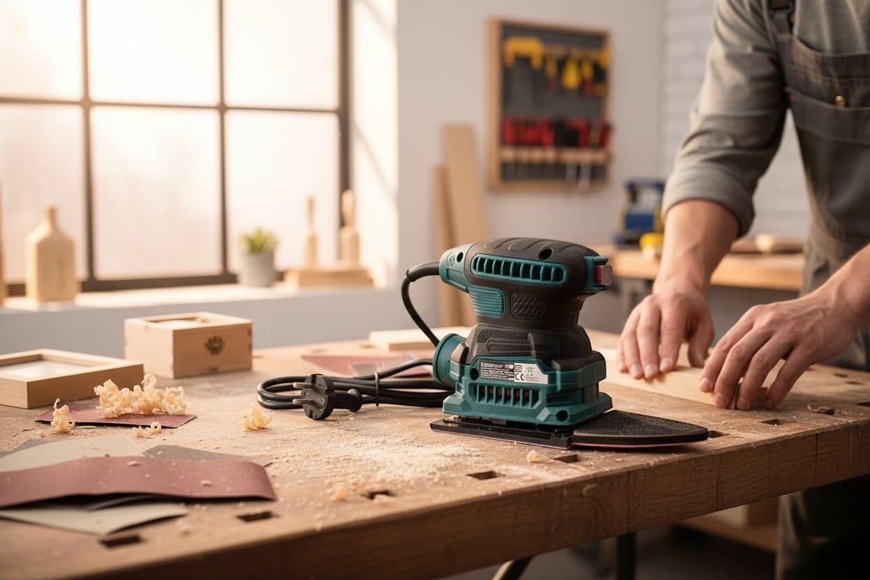 Levigatrice triangolare e orbitale 2 in 1 - 200 W Dischi abrasivi Delta per legno lucido quadrato a doppia azione